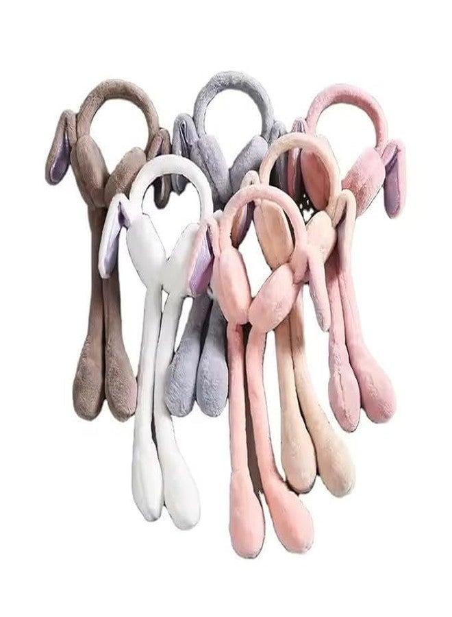 GOTIPRIDE Cute Rabbit Ear Moving Earmuffs for Kids - Warm Plush Winter Headband for Boys & Girls | Pneumatic Animated Floppy Ear Design | Soft & Cozy Cold Weather Accessory (Pack of 1, Multicolor) - Image 3